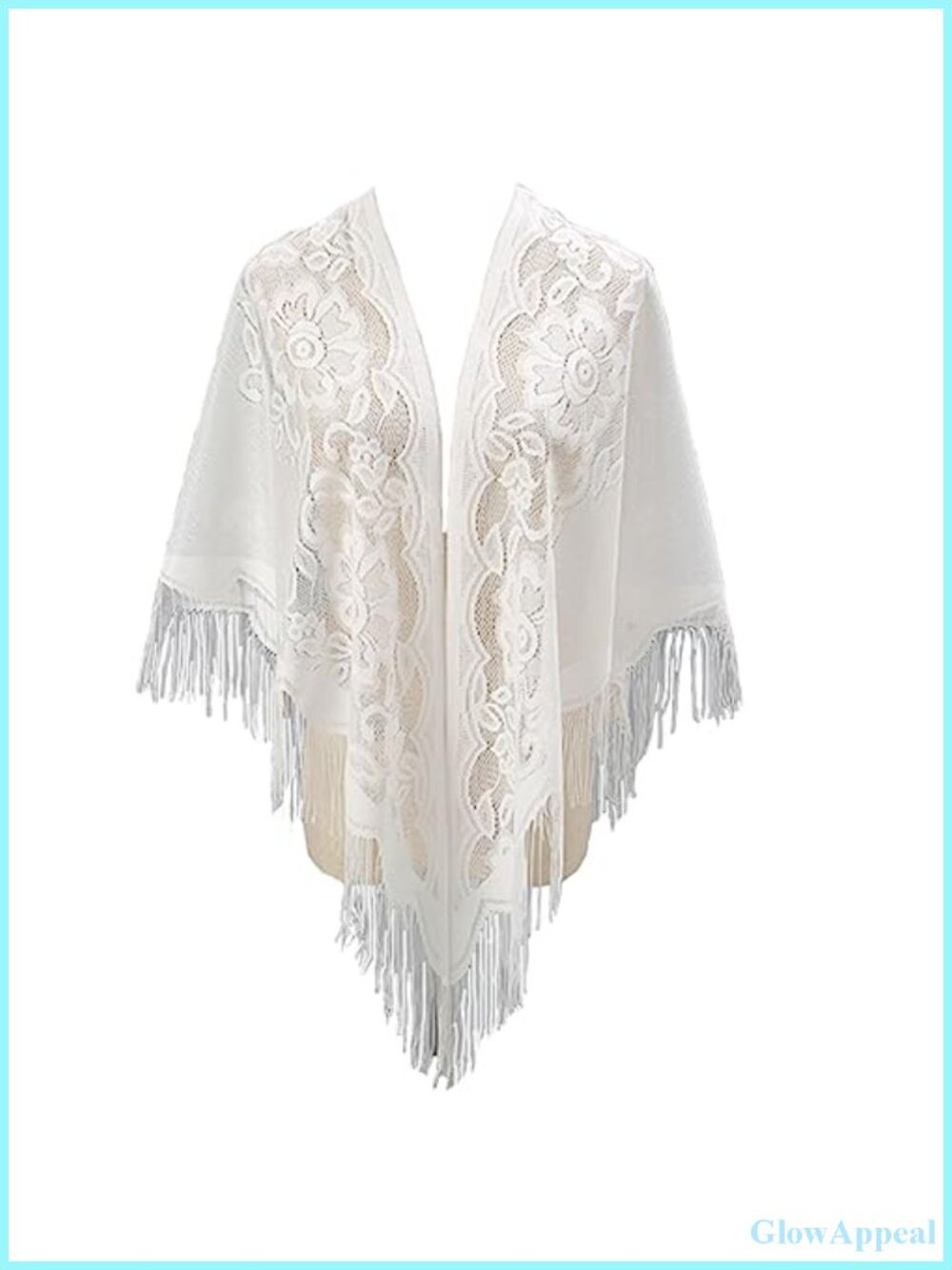 Women's Nylon Hollow Solid Color Tassel Triangle Scarf Shawl Wrap